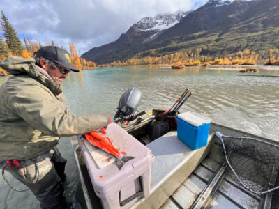 Evan Filleting Salmon At Crescent