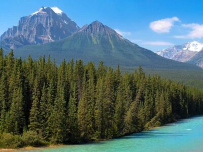 Alaska River And Mountains