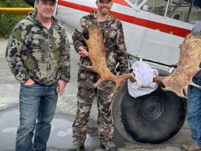 Holding Moose Antlers