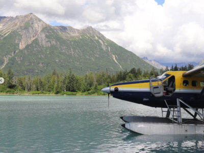 Plane Next To Mountain